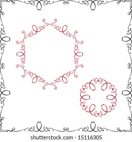 Frame design, borders with center piece design