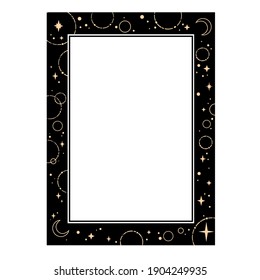 frame design element with gold stars