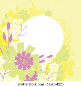 frame design with flowers