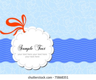 Frame design for greeting card baby