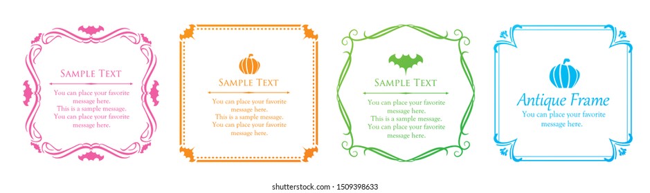 A frame design inspired by Halloween. template. greeting card.