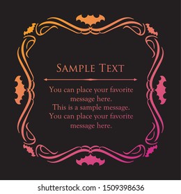 A frame design inspired by Halloween. template. greeting card.