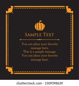 A frame design inspired by Halloween. template. greeting card.