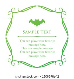 A frame design inspired by Halloween. template. greeting card.