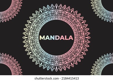 frame design. Mandala pattern background design.