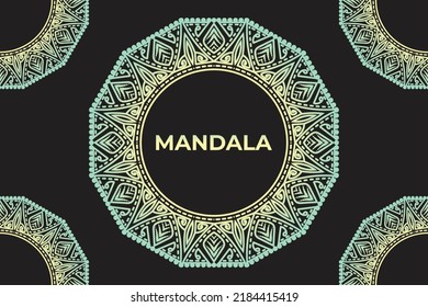 frame design. Mandala pattern background design.