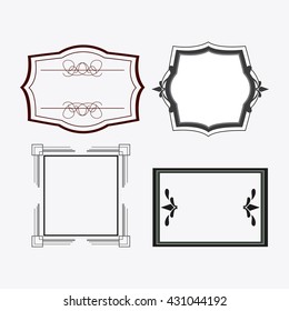 Frame design. Ornament icon. Flat illustration , vector graphic