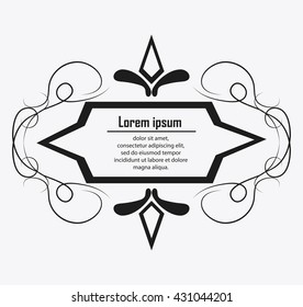 Frame design. Ornament icon. Flat illustration , vector graphic
