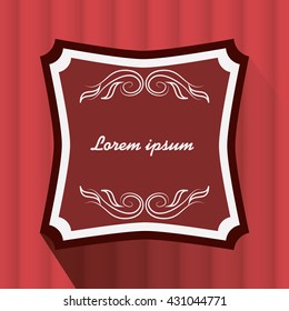 Frame design. Ornament icon. Flat illustration , vector graphic