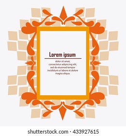Frame design. Ornament icon. Flat illustration , vector graphic