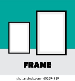 Frame Design. Frame for picture. Many frames, black frame blank