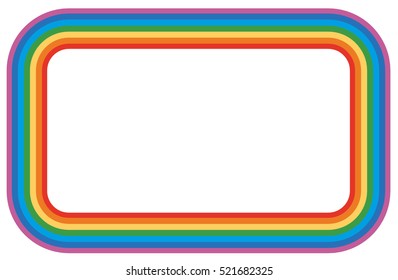 Frame Design Rainbow Illustration Stock Vector (Royalty Free) 521682325 ...