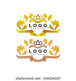 frame design with royal concept, logo type