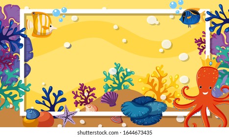 Sea Creatures Border Cartoon Stock Illustrations, Images & Vectors ...