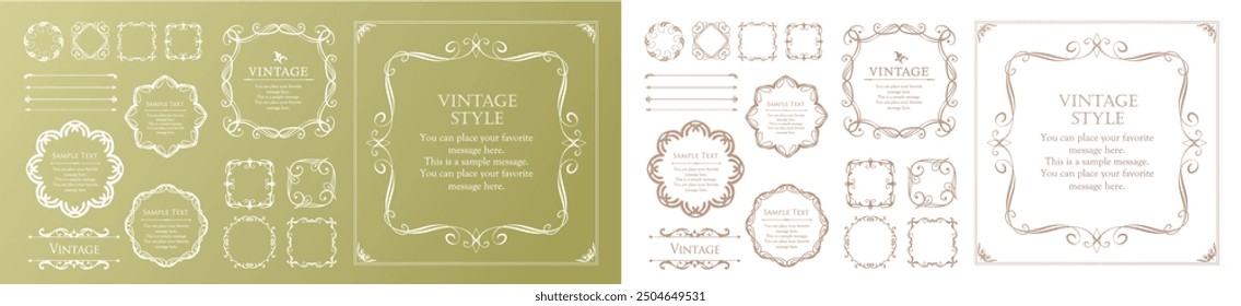 Frame design set inspired by Halloween