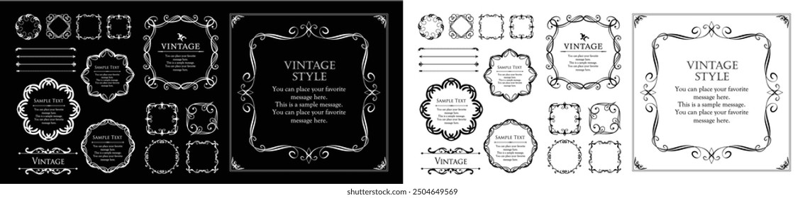 Frame design set inspired by Halloween