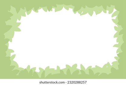 A frame design surrounded by leaves.