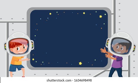 Frame design template with space in background illustration