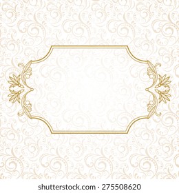 Frame for design template.Illustration for invitations and greeting cards.Ornate element for design, place for text.