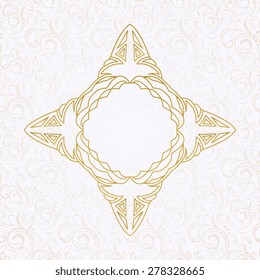 Frame for design template.Illustration for invitations and greeting cards.Ornate element for design, place for text.