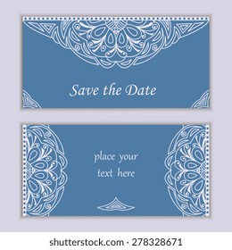 Frame for design template.Illustration for invitations and greeting cards.Ornate element for design, place for text.