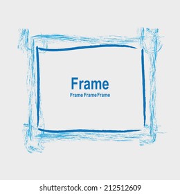 frame for design of textured brush stokes paint on paper