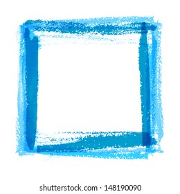 Frame for design of textured brush strokes paint on paper