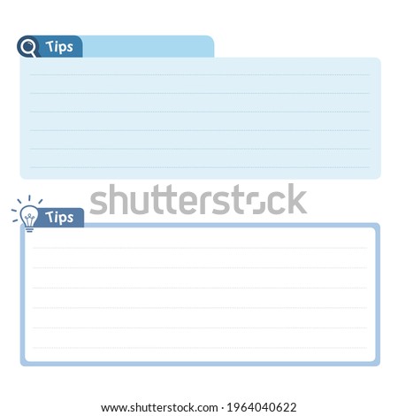 Frame design with tip text