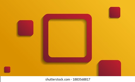 Rahmendesign-Vektorgrafik mit gelber und roter Farbe