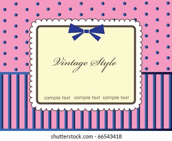 frame design for vintage greeting card. vector illustration