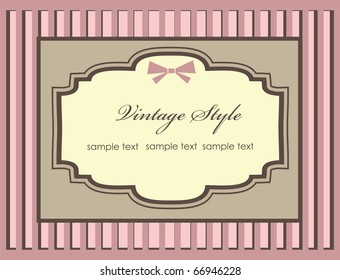 frame design for vintage greeting card. vector illustration
