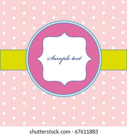 frame design for vintage greeting card. vector illustration