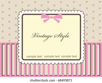 frame design for vintage greeting card. vector illustration