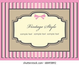 frame design for vintage greeting card. vector illustration