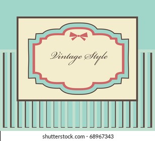 frame design for vintage greeting card. vector illustration