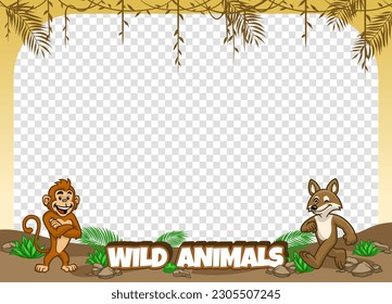 Frame Design of Wild Animal Zoo Nature