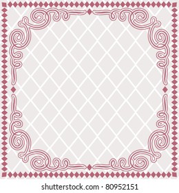 frame - diamond shapes and calligraphy border