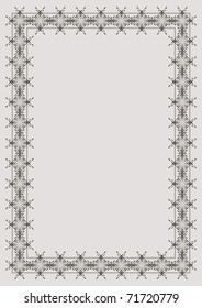 Frame for diploma or certificate, vector illustration
