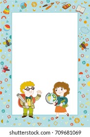 frame for diploma children and school