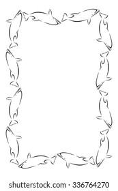 Frame with dolphins