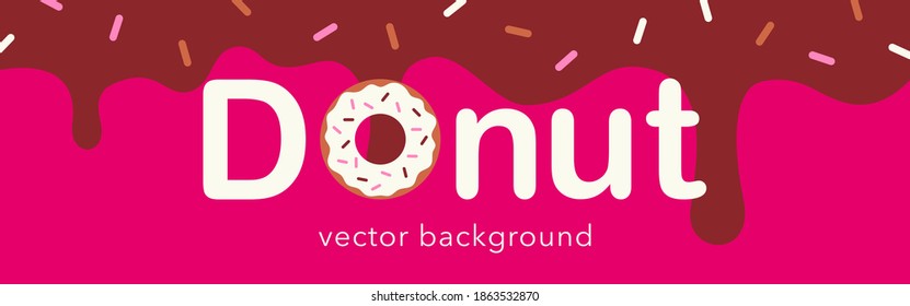 a frame with donuts illustration for social media posts, banner, greeting card, etc.