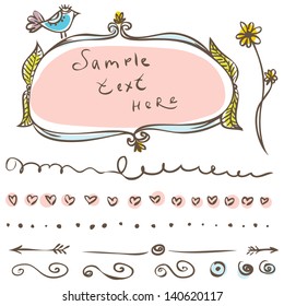 frame doodle love art curves line bird sketch flower doodle frame and design elements frame doodle love art curves line bird sketch flower vegetation nature group spring community black edge pile eart