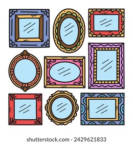 Frame Doodle Vector Illustration, Isolated Background