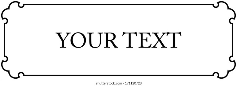 Frame doorplate border vector