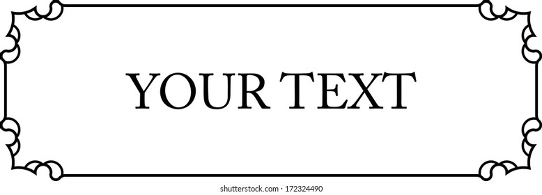 Frame doorplate border vector