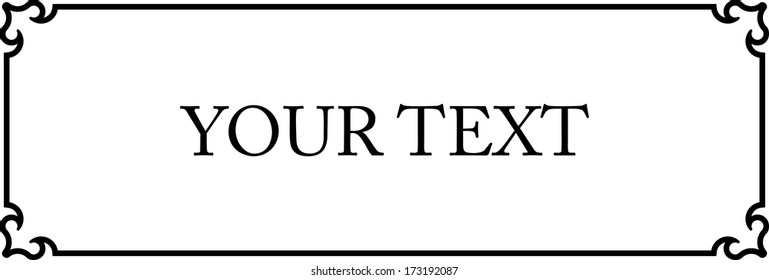 Frame doorplate border vector