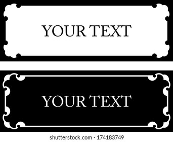 Frame doorplate vector