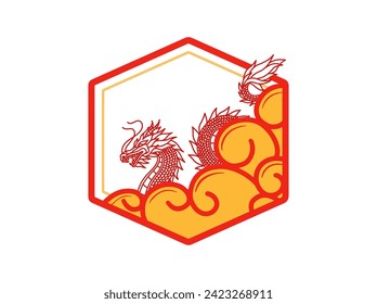 Frame Dragon Background Chinese New Year