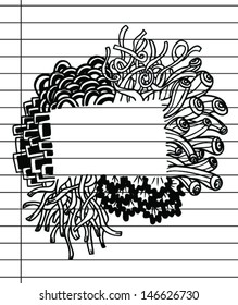 frame draw on book background