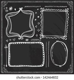 frame drawn hand handdrawn border chalk chalkboard line banner menu chalkboard fancy new spectacular fingers drawn doodle edge vector design important for any project where a contact of human touching